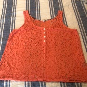 Volcom coral lace tank top size Large